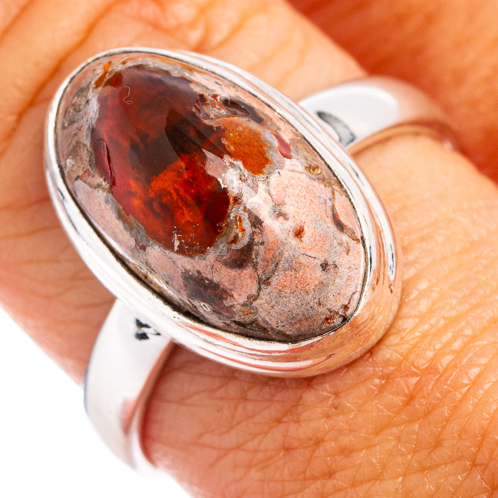 Rare Mexican Fire Opal Ring Size 8.75 (.925 Sterling Silver)
