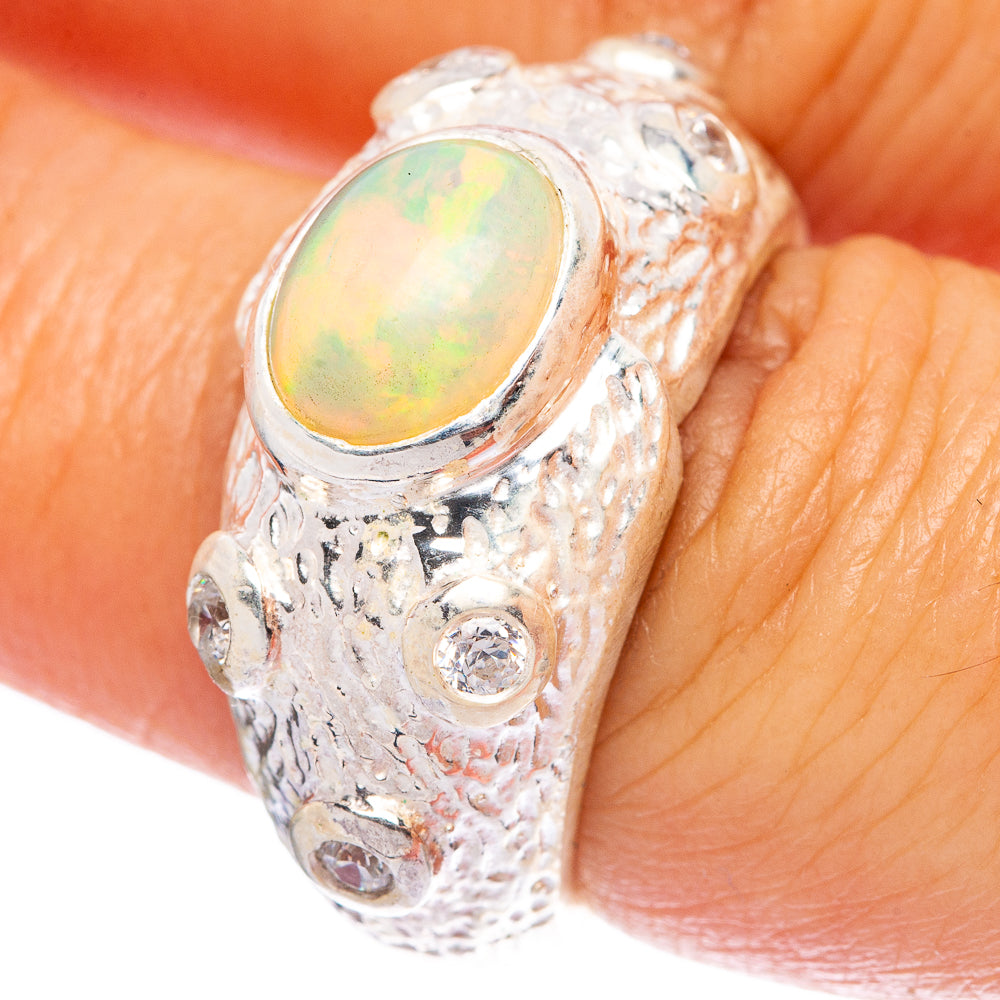 Rare Ethiopian Opal Ring Size 6.75 (925 Sterling Silver) R146027