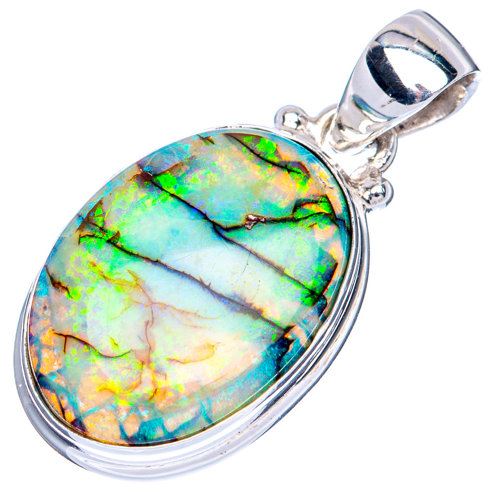 Rare Sterling Opal Pendant 1 1/4" (925 Sterling Silver) P41560