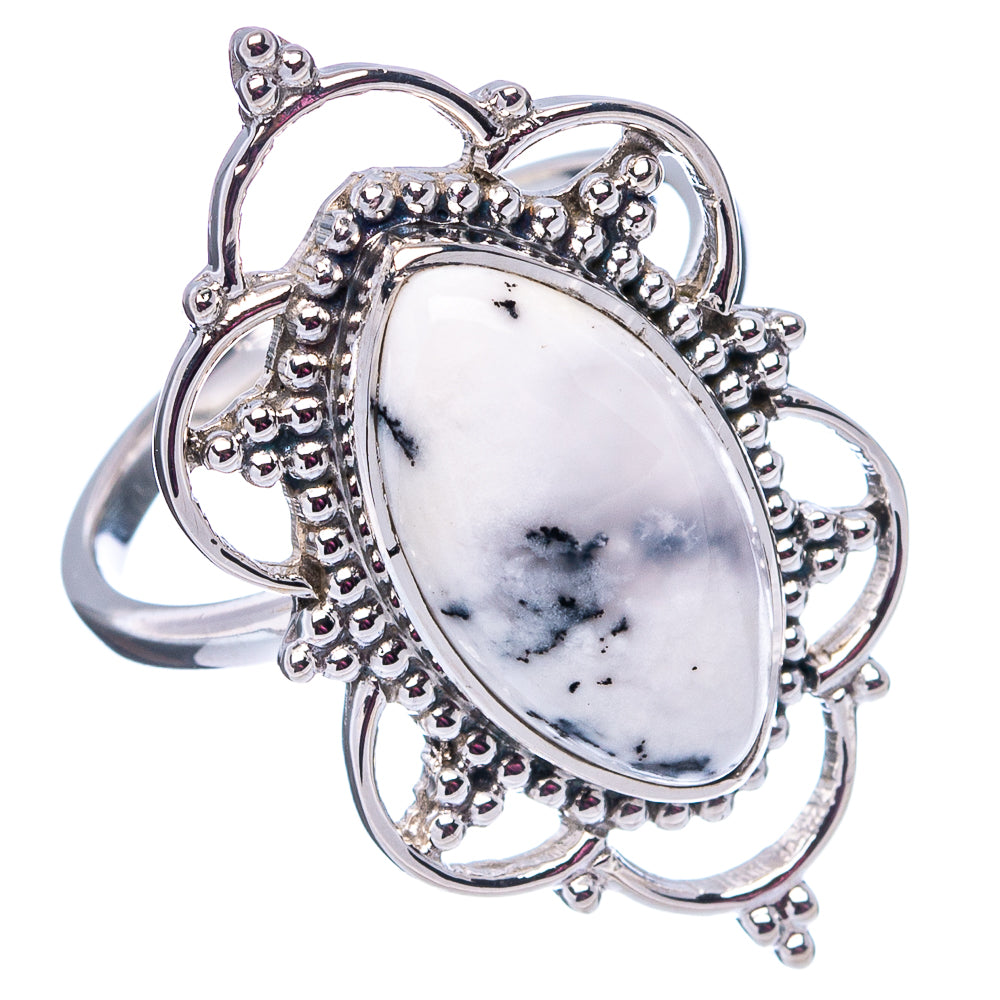 Premium Dendritic Opal Ring Size 8.75 (.925 Sterling Silver)