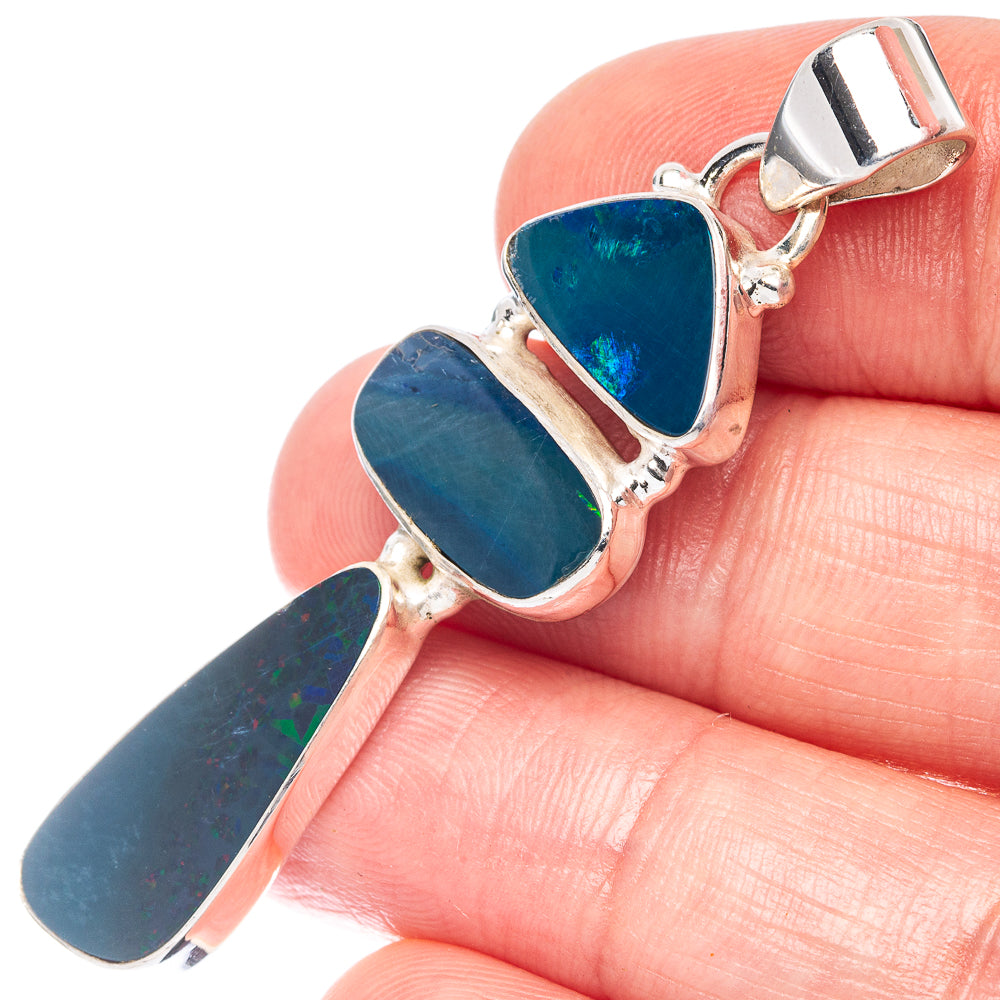 Rare Doublet Opal Pendant 2" (925 Sterling Silver) P44550