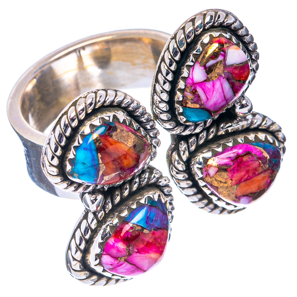 Exclusive Pink Dahlia Mohave Turquoise Ring Size 6 (.925 Sterling Silver)