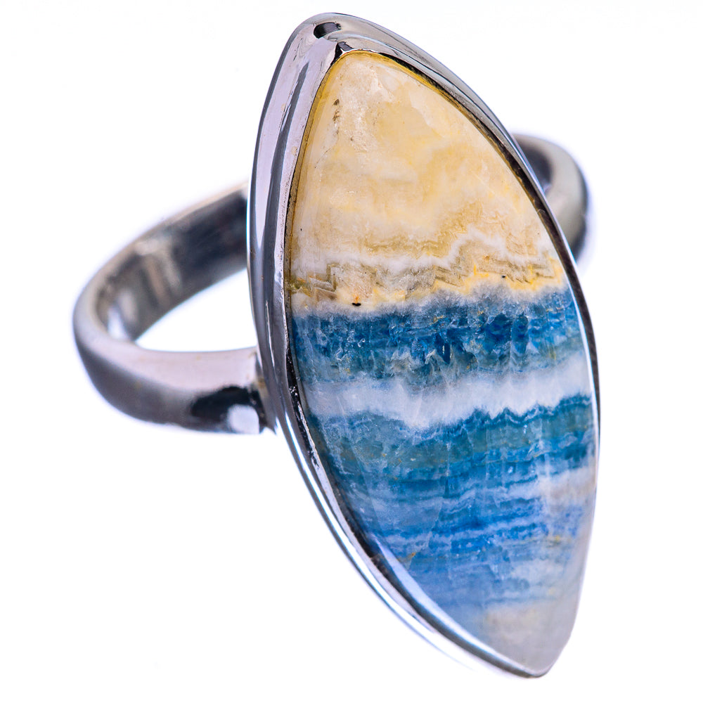 Blue Scheelite Ring Size 6.25 (925 Sterling Silver) R142122