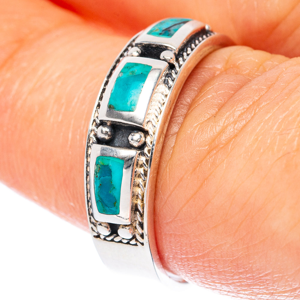 Rare Arizona Turquoise Ring Size 7.5 (925 Sterling Silver) R3348