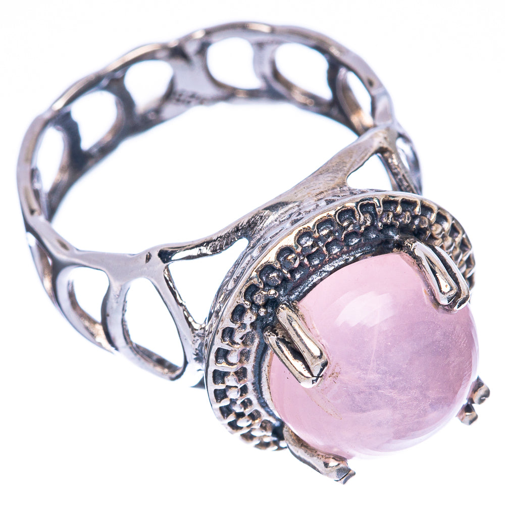 Rose Quartz Ring Size 7.5 (925 Sterling Silver) R3020