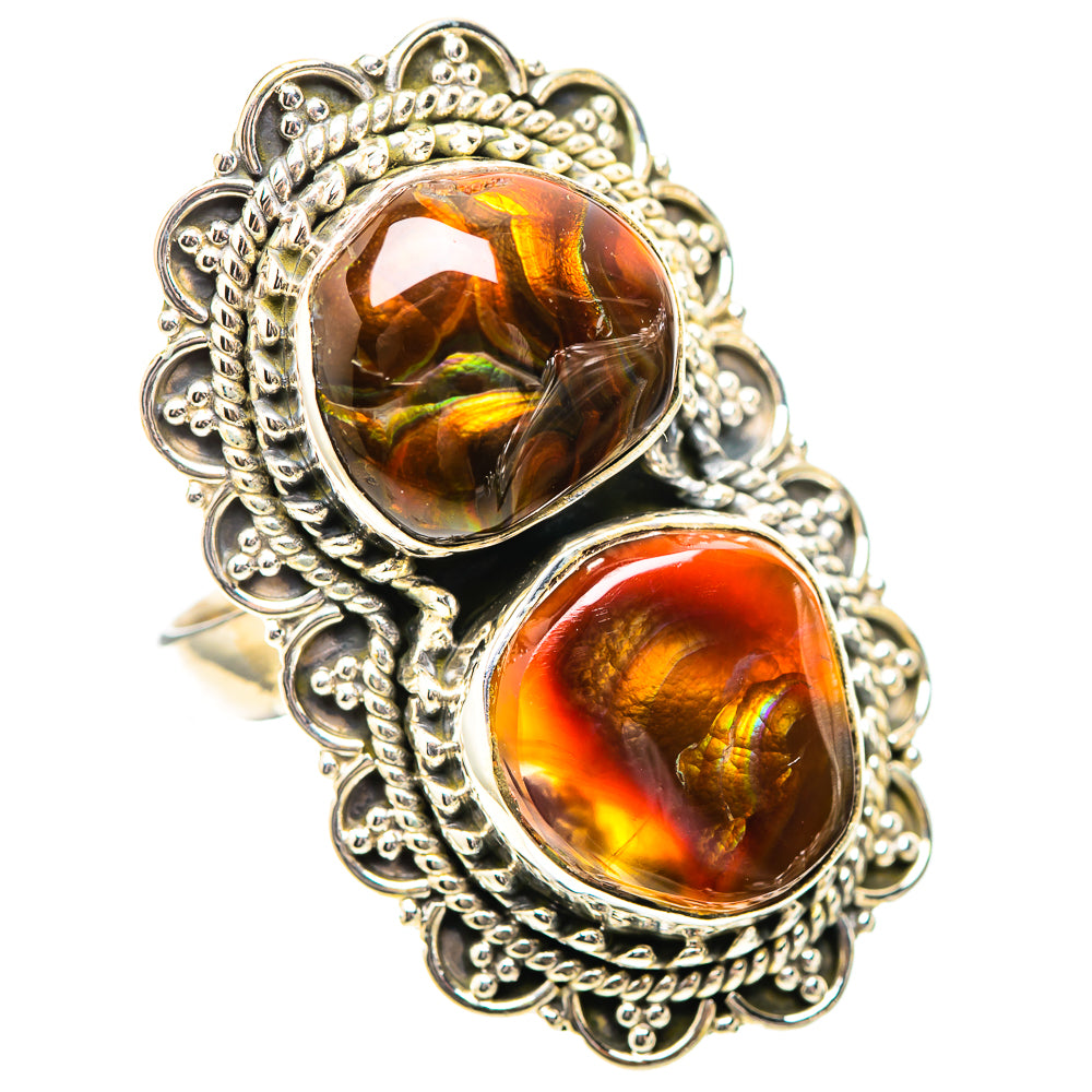 Large Mexican Fire Agate 925 Sterling Silver Ring Size 8 (925 Sterling Silver) RING139502