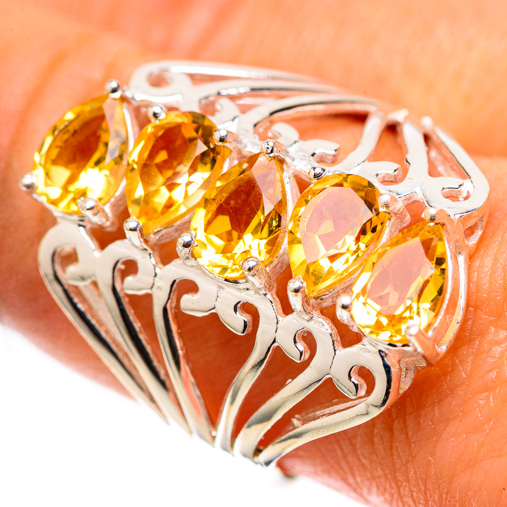 Faceted Citrine Ring Size 9.25 (925 Sterling Silver) RING138410