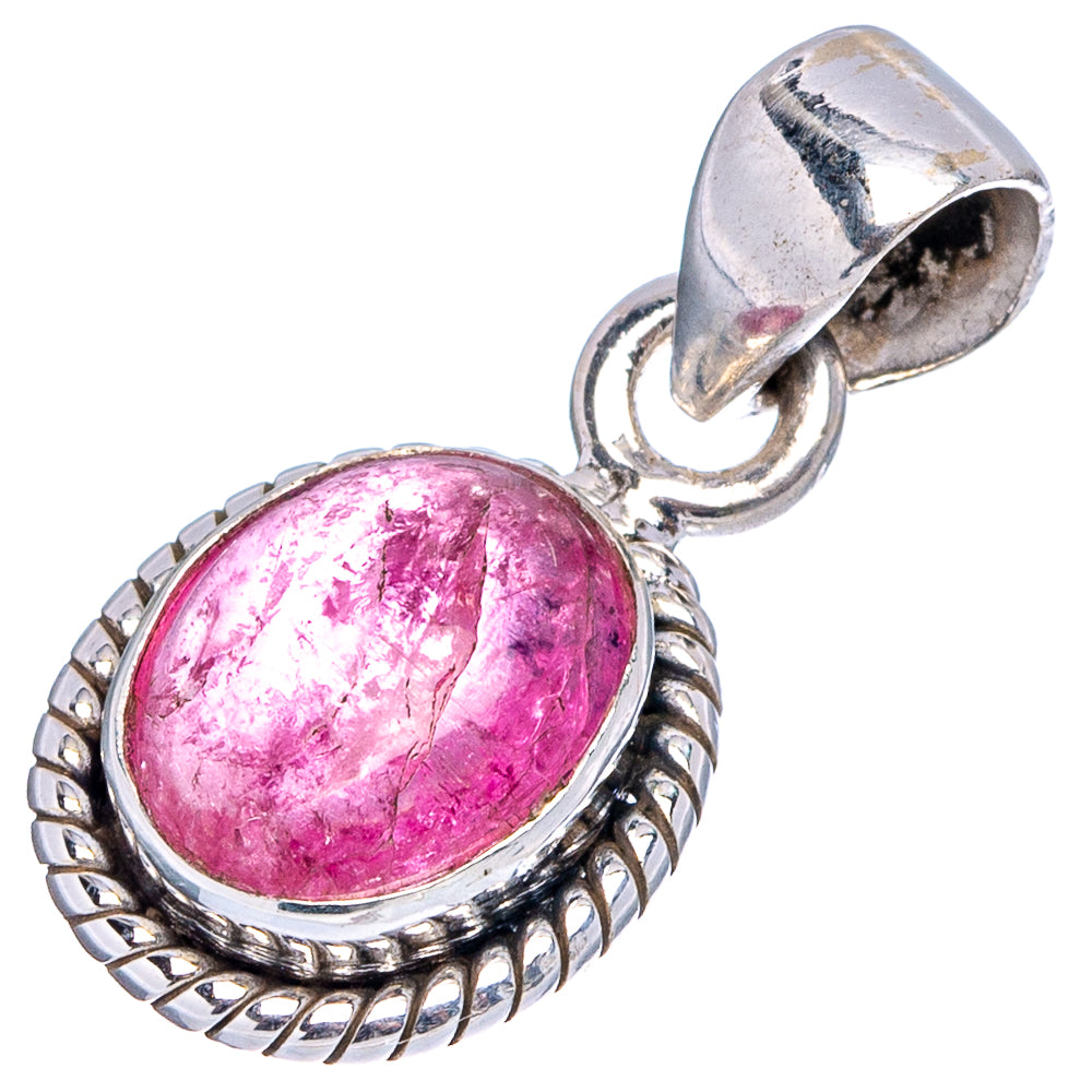 Rare Pink Tourmaline Pendant 7/8" (.925 Sterling Silver)