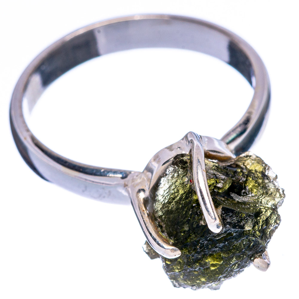 Rare Czech Moldavite Ring Size 8.25 (925 Sterling Silver) R146611
