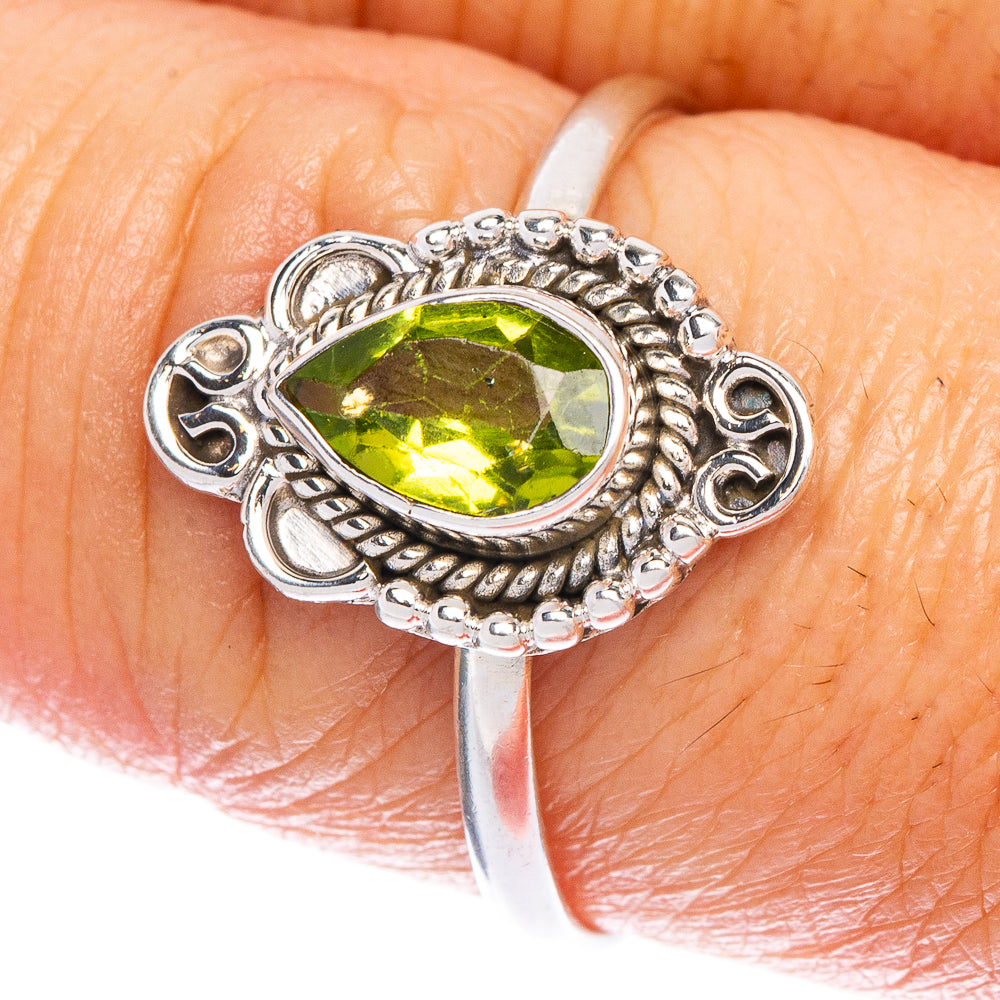 Peridot Dainty Ring Size 9 (925 Sterling Silver) R147057