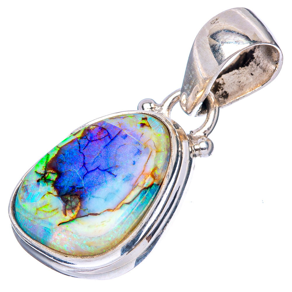 Rare Sterling Opal Pendant 1 1/8" (925 Sterling Silver) P42903