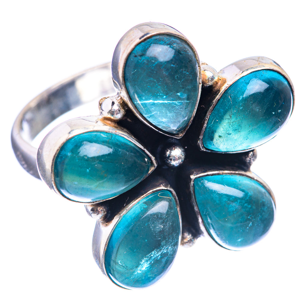Blue Fluorite Ring Size 8.5 (925 Sterling Silver) R141919