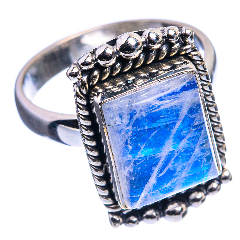 Rainbow Moonstone Ring Size 6.75 (925 Sterling Silver) R142466