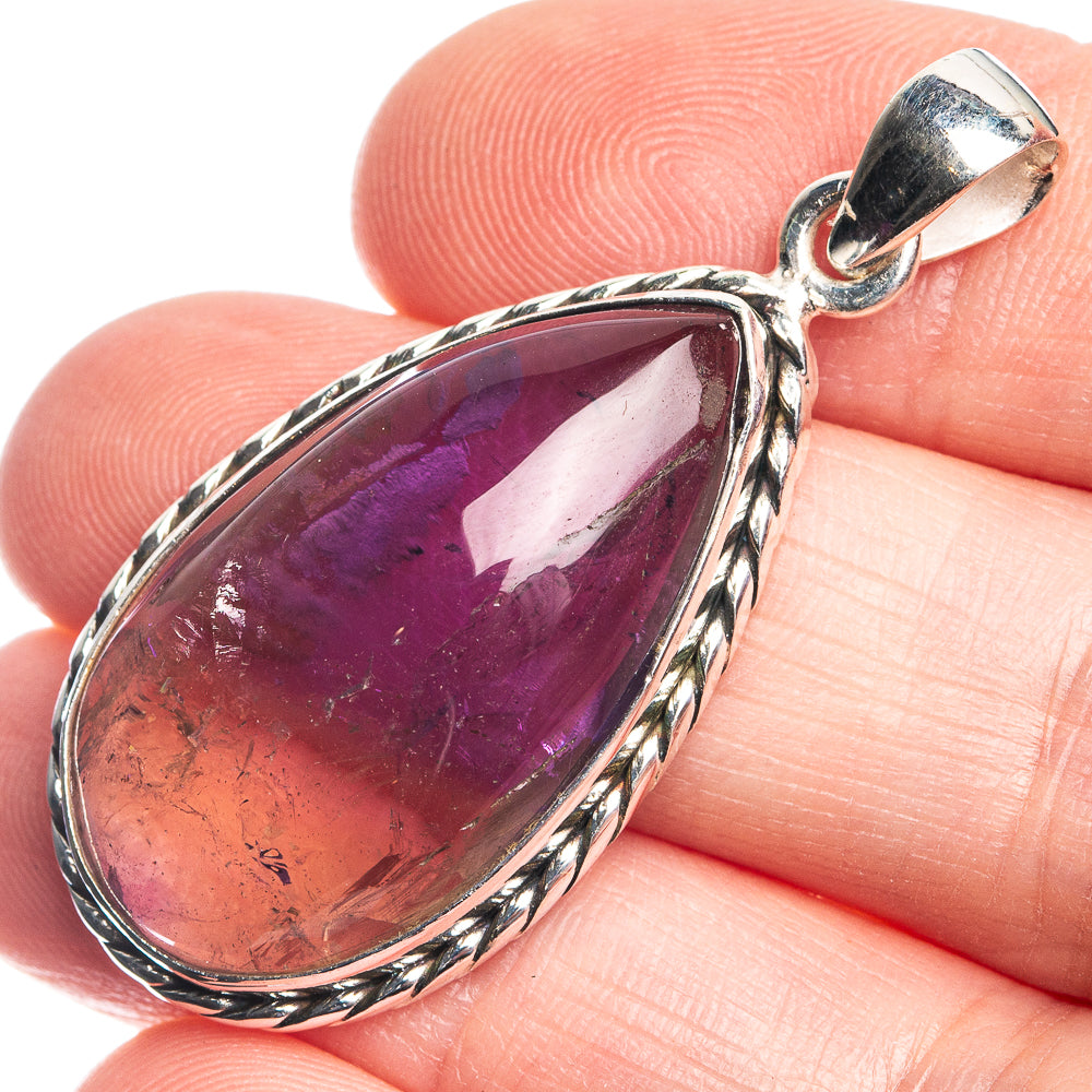 Ametrine 925 Sterling Silver Pendant 1 5/8"