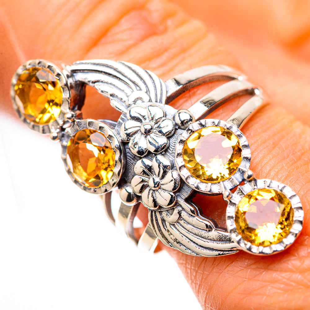Large Faceted Citrine 925 Sterling Silver Ring Size 9.75 (925 Sterling Silver) RING139510