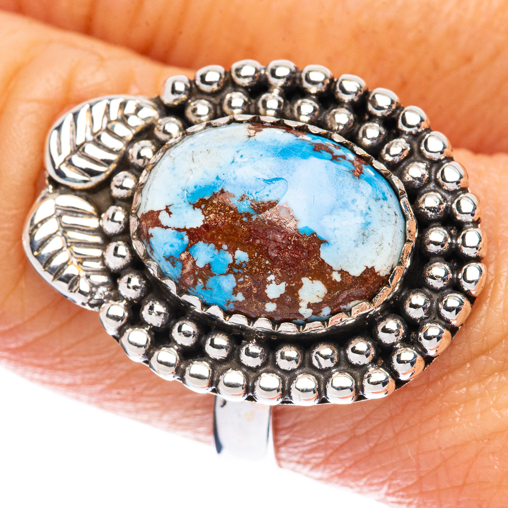 Rare Golden Hills Turquoise Ring Size 8 (925 Sterling Silver) R2971
