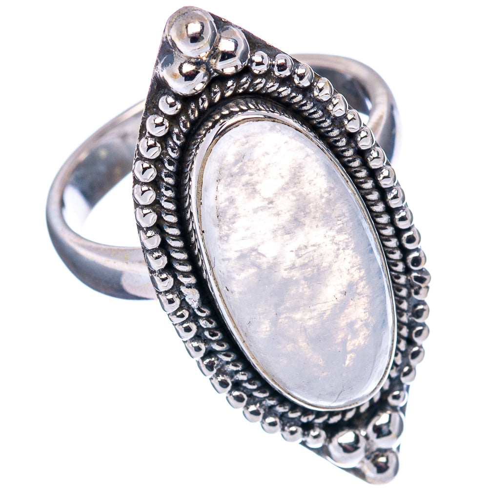 Rainbow Moonstone Ring Size 6.75 (.925 Sterling Silver)