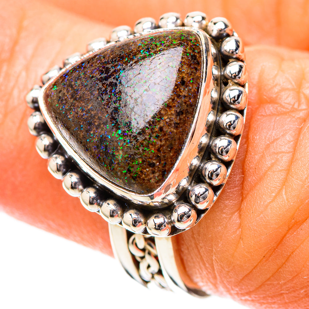 Andamooka Opal Ring Size 6.25 (925 Sterling Silver) RING137809