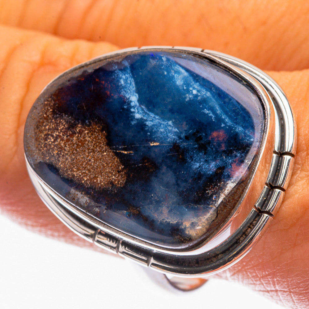 Large Boulder Opal Ring Size 10 (925 Sterling Silver) R142193