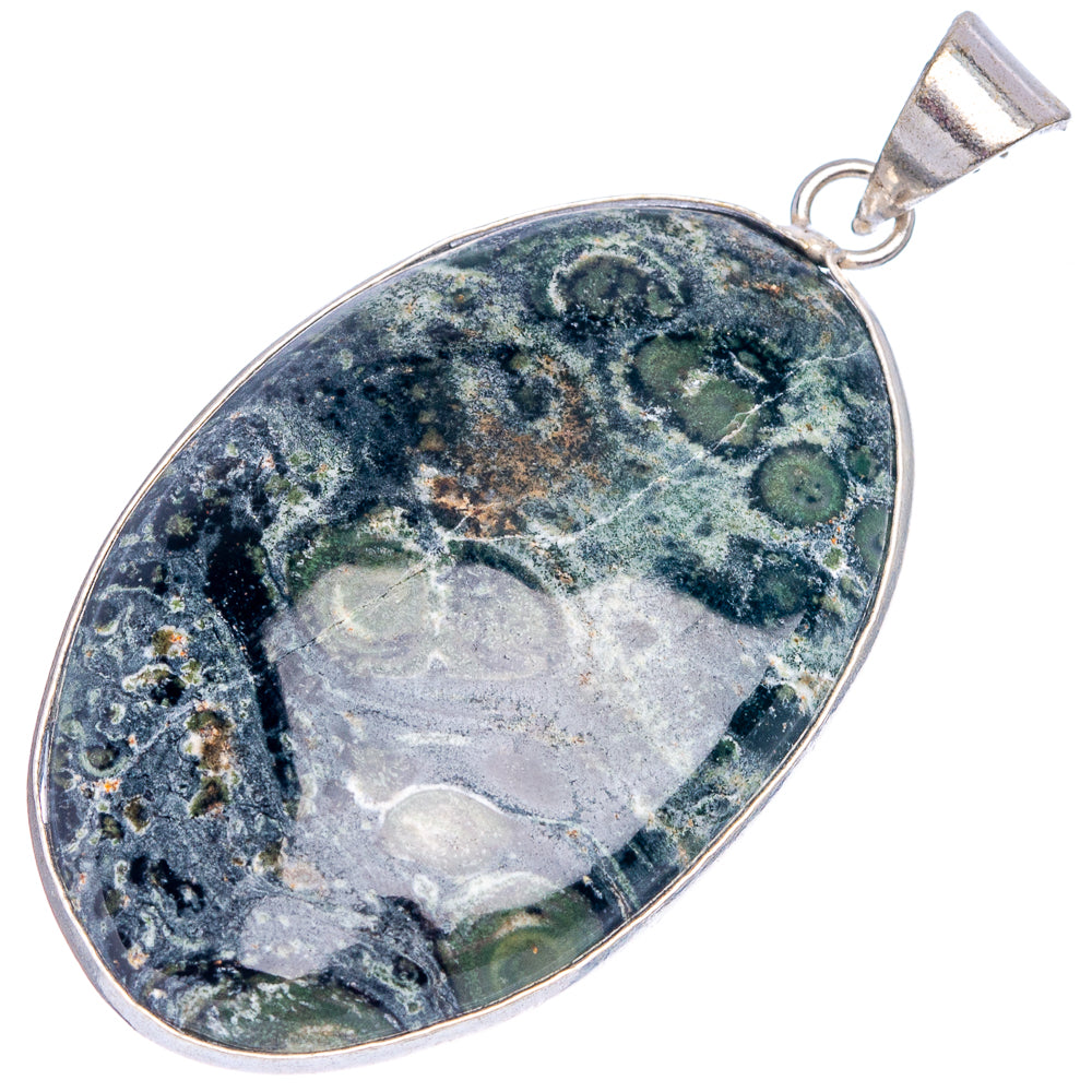Galaxy Jasper Pendant 2 1/8" (Silver Plated)