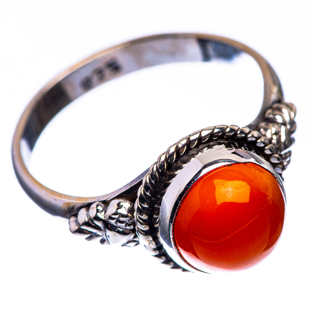 Carnelian Dainty Ring Size 6 (925 Sterling Silver) R142591