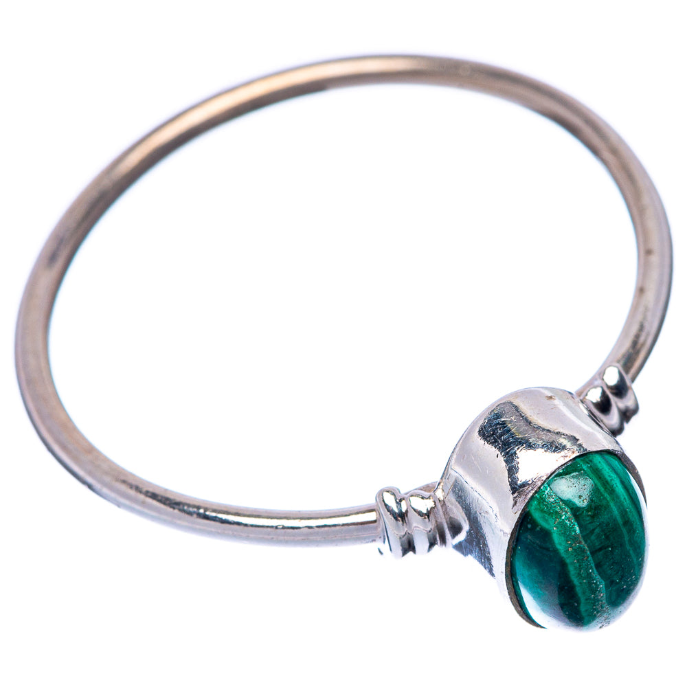 Malachite Dainty Ring Size 9 (925 Sterling Silver) R145252