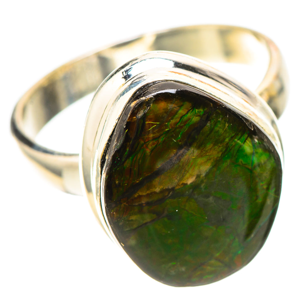 Canadian Ammolite 925 Sterling Silver Ring Size 7.5 (925 Sterling Silver) RING139321