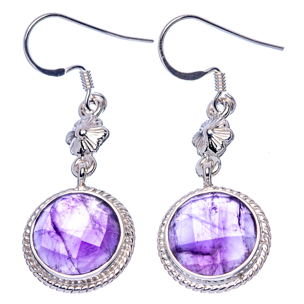 Asc Premium Amethyst Earrings 1 3/4" (925 Sterling Silver) E1339