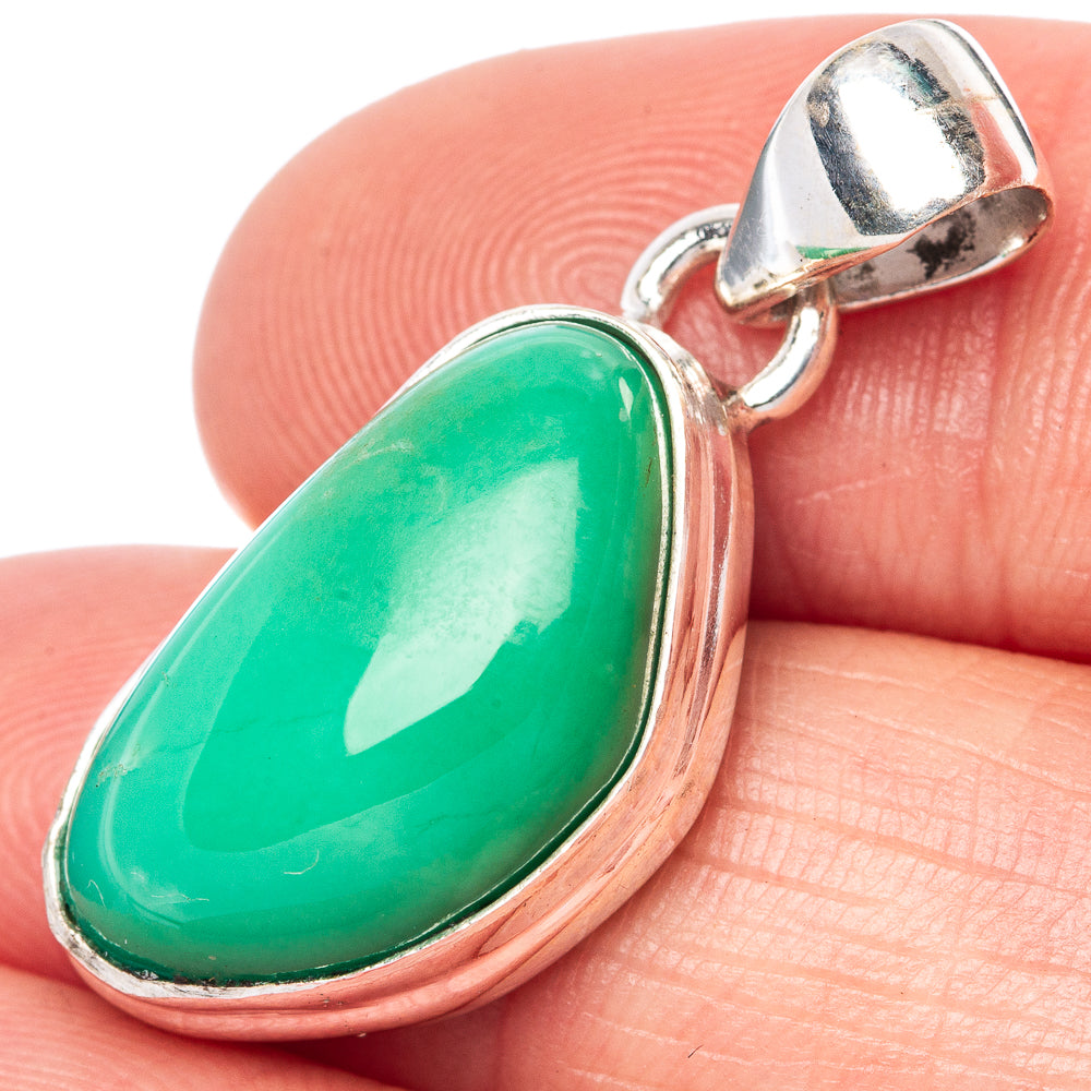 Chrysoprase Pendant 1 1/8" (925 Sterling Silver) P42530