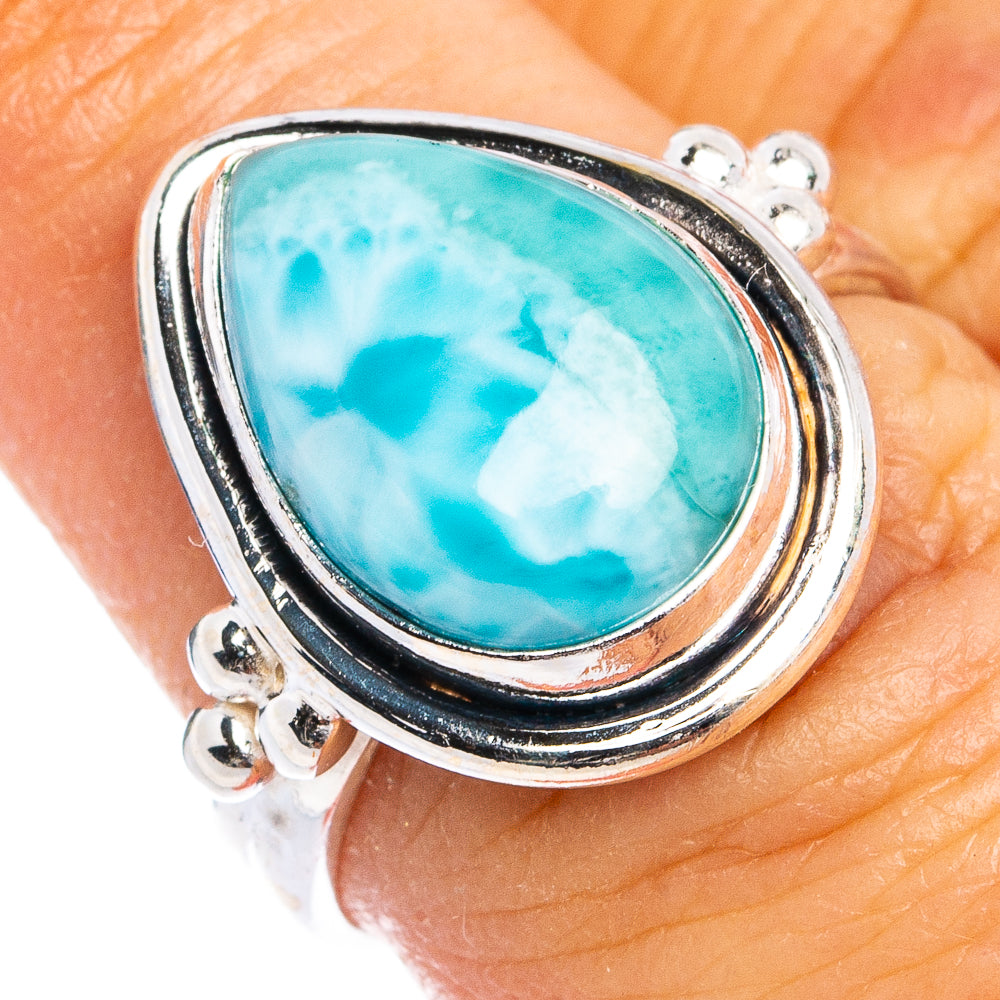 Rare Larimar Ring Size 7 (.925 Sterling Silver)