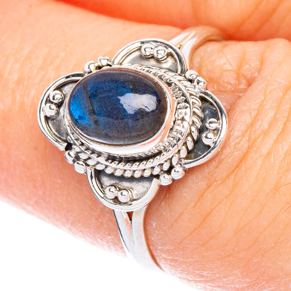 Labradorite Dainty Ring Size 7 (925 Sterling Silver) R147127