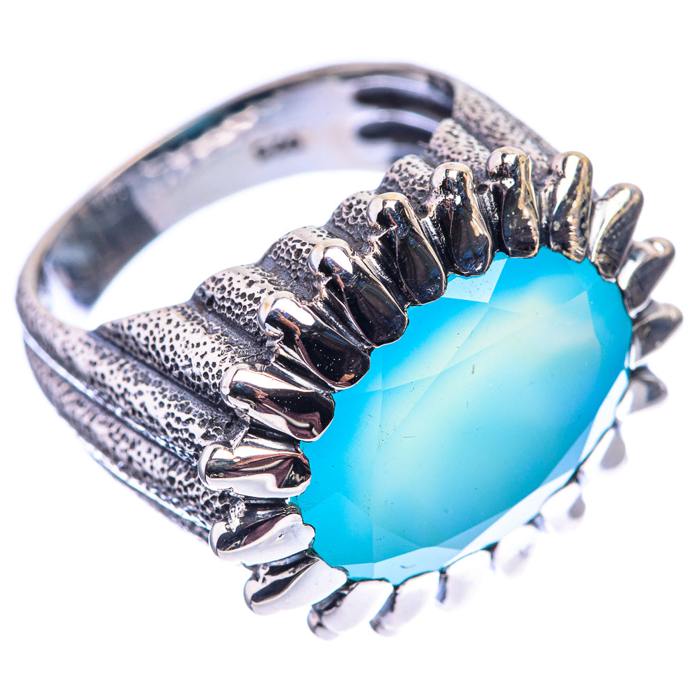 Aqua Chalcedony Ring Size 7.75 (925 Sterling Silver) R142150