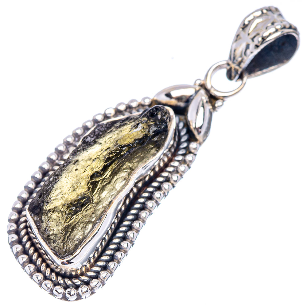 Moldavite Pendant 1 1/2" (.925 Sterling Silver)
