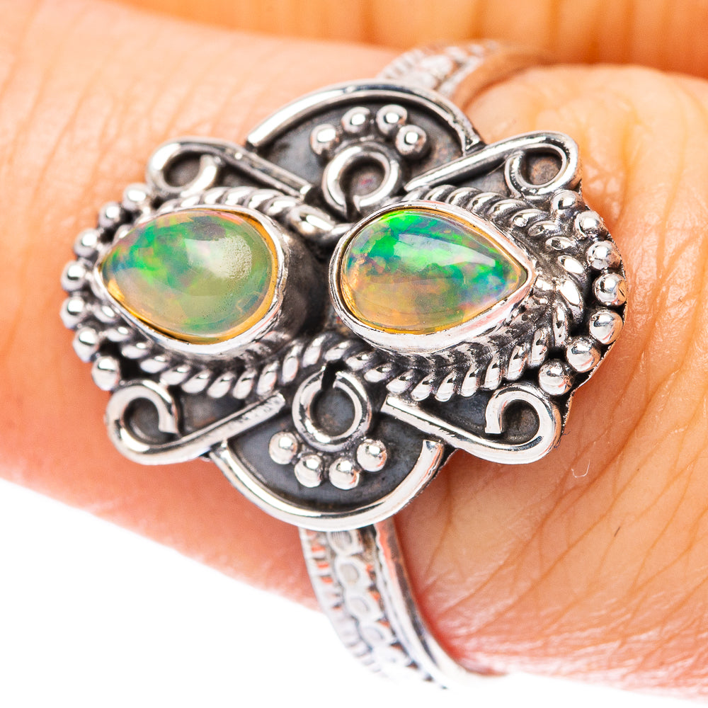 Rare Ethiopian Opal 925 Sterling Silver Ring Size 8.25 (925 Sterling Silver) R3879