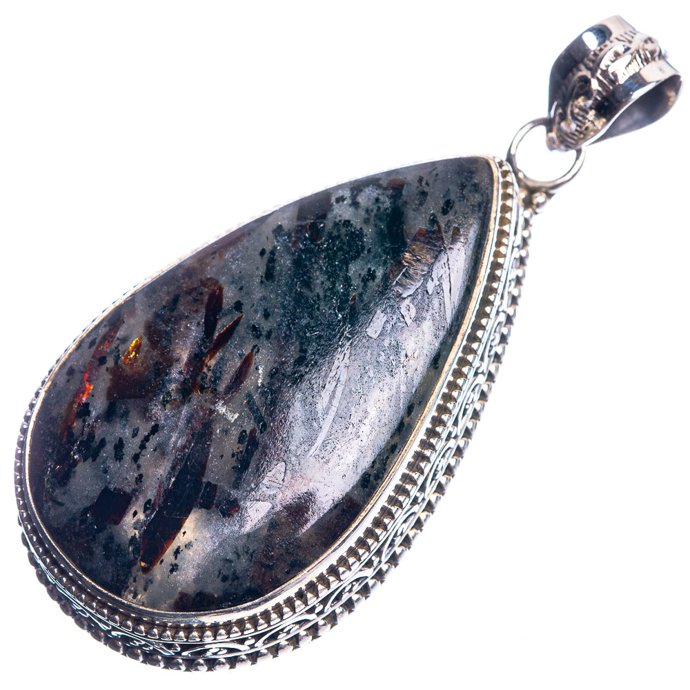 Astrophyllite 925 Sterling Silver Pendant 2 1/8"