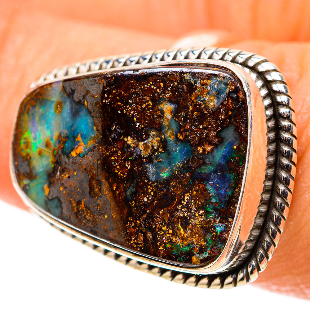 Australian Boulder OpalRing Size 7.25 (925 Sterling Silver) RING138447