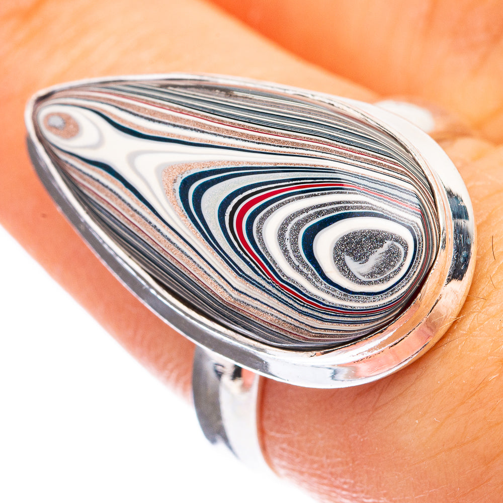 Fordite Ring Size 7.5 (925 Sterling Silver) R142790