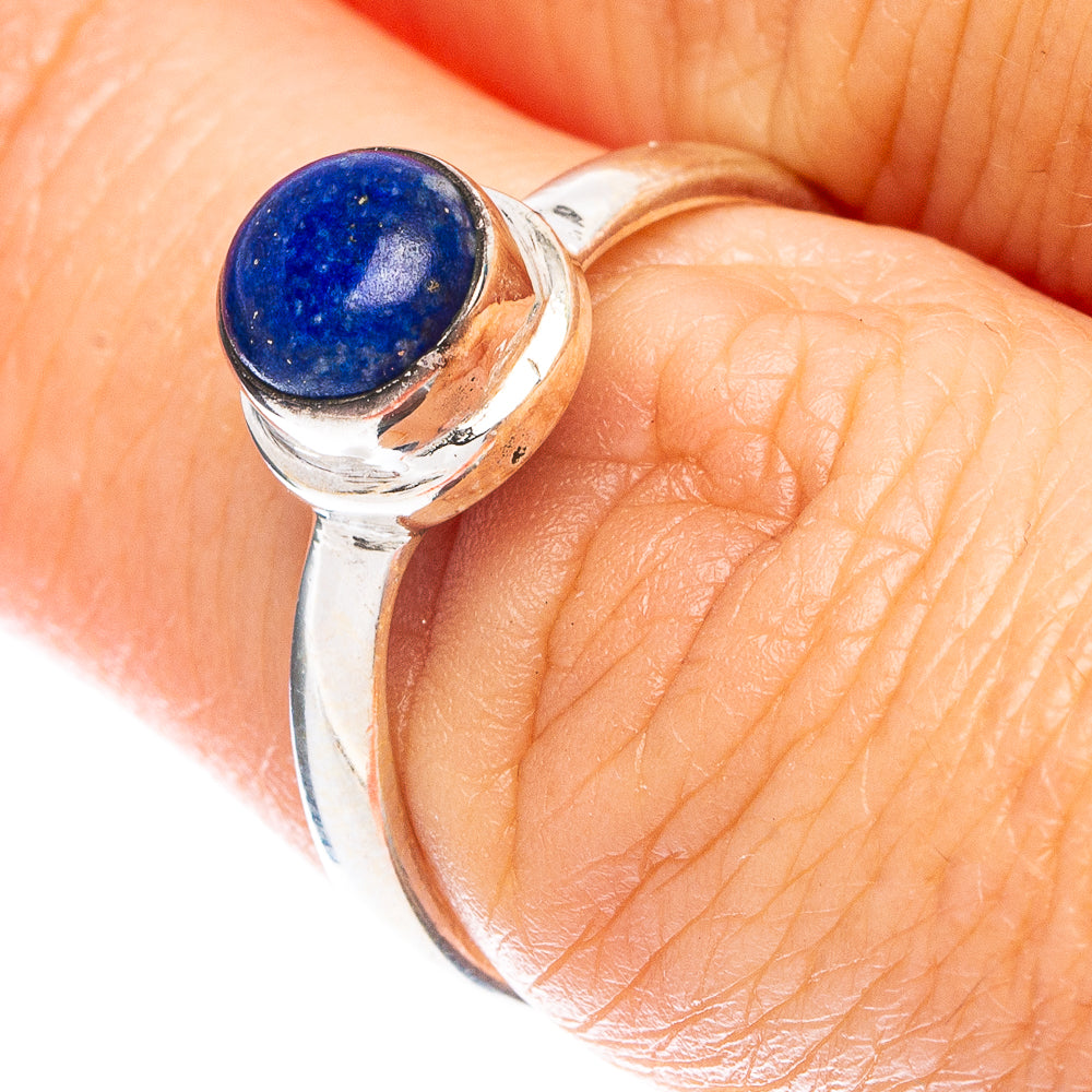 Lapis Lazuli Dainty Ring Size 7 (925 Sterling Silver) R5260