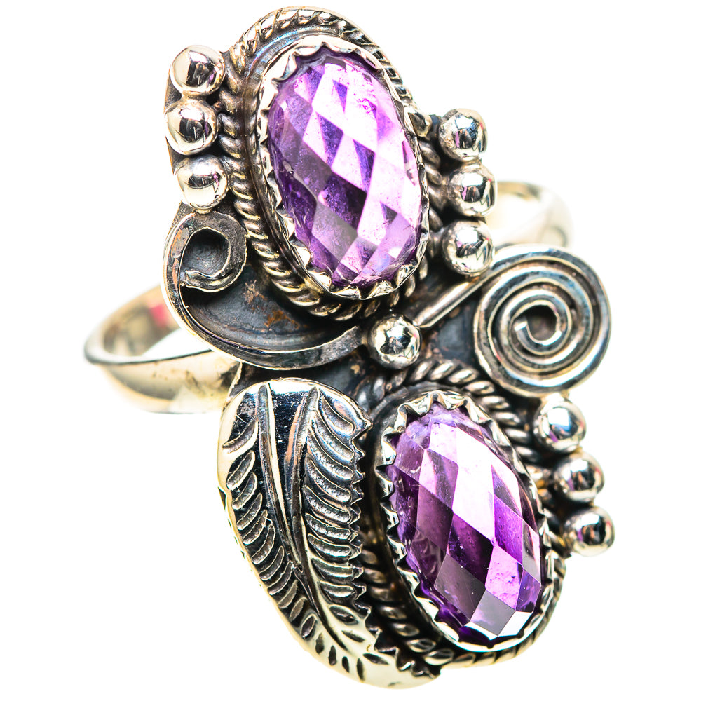 Faceted Amethyst Ring Size 8.75 (925 Sterling Silver) RING138387