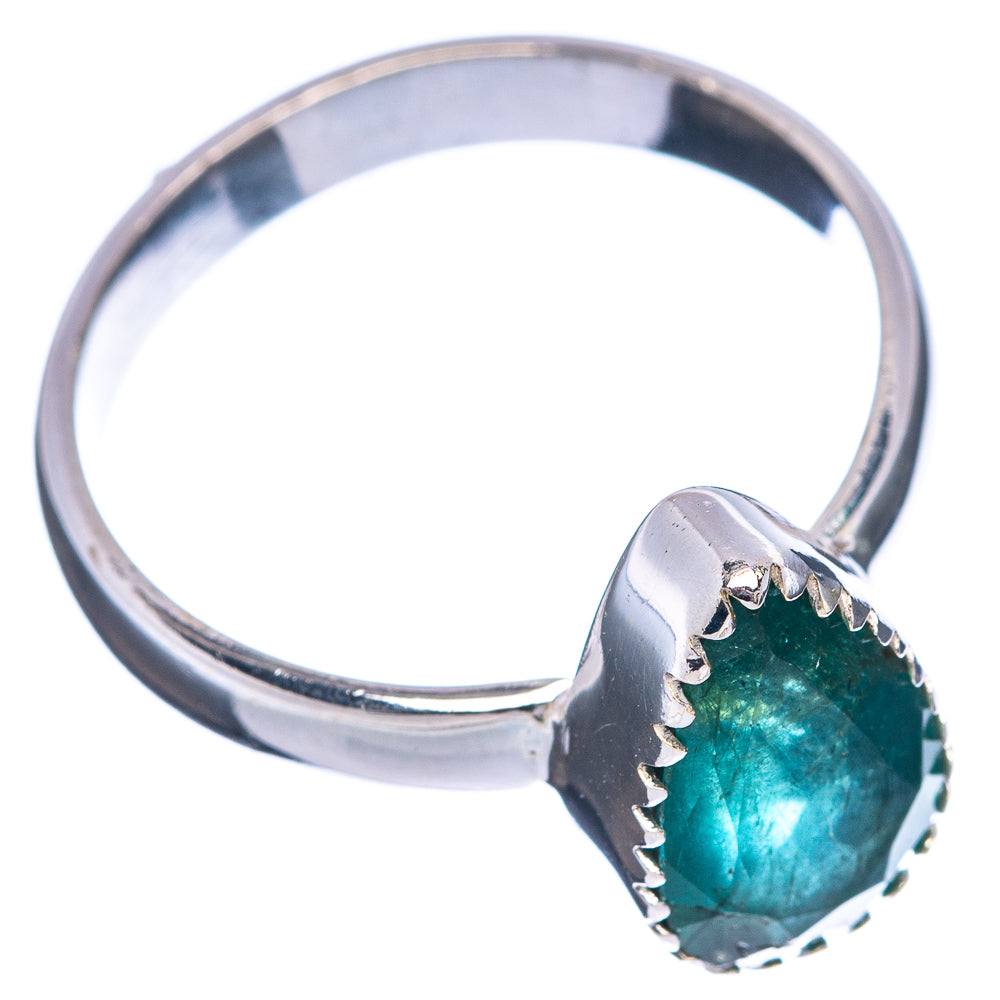 Rare Premium Faceted Zambian Emerald Ring Size 8 (.925 Sterling Silver)