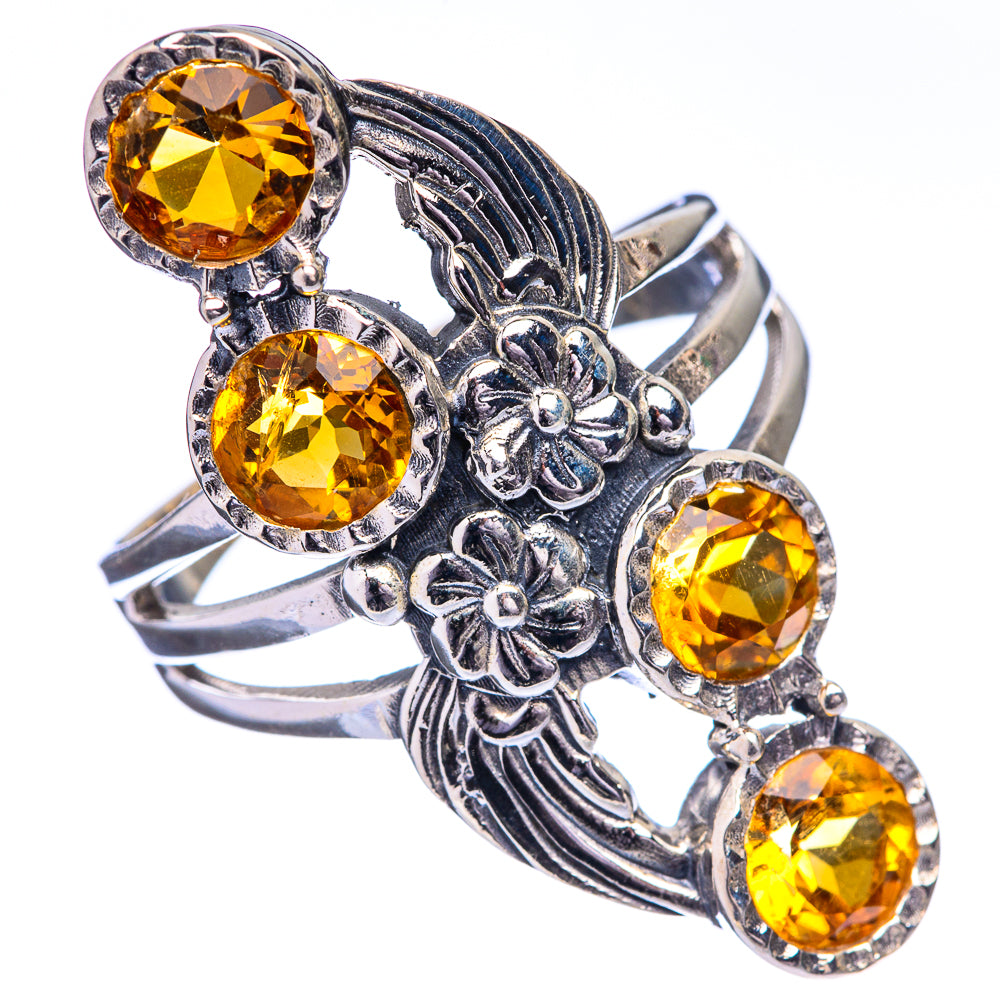 Faceted Citrine Ring Size 9.5 (925 Sterling Silver) R142626