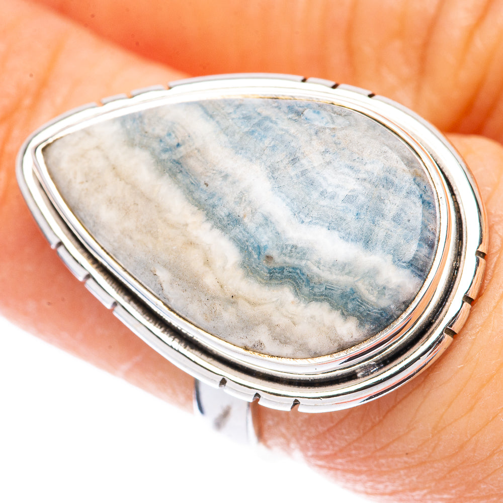 Blue Scheelite Ring Size 7 (925 Sterling Silver) R2020