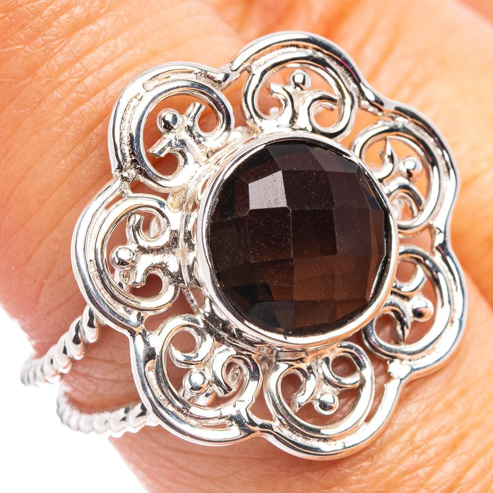 Premium Smoky Quartz Ring Size 7.5 (.925 Sterling Silver)