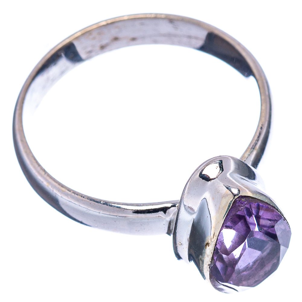 Faceted Amethyst Ring Size 6.75 (.925 Sterling Silver)