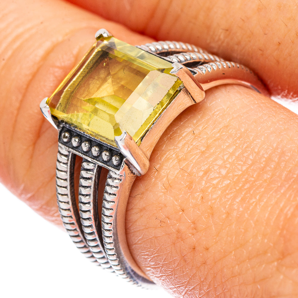 Faceted Citrine Ring Size 8.75 (925 Sterling Silver) R3313