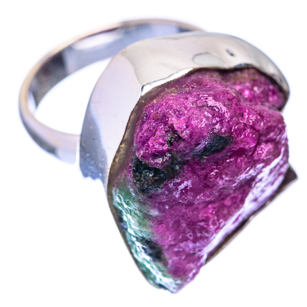 Large Raw Ruby Zoisite Ring Size 6.75 (925 Sterling Silver) R141600