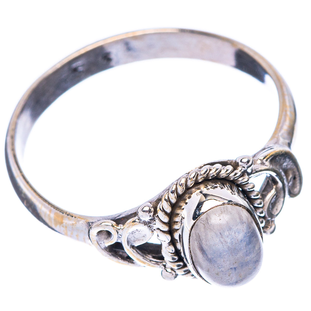 Rainbow Moonstone Dainty Ring Size 8 (925 Sterling Silver) R5816