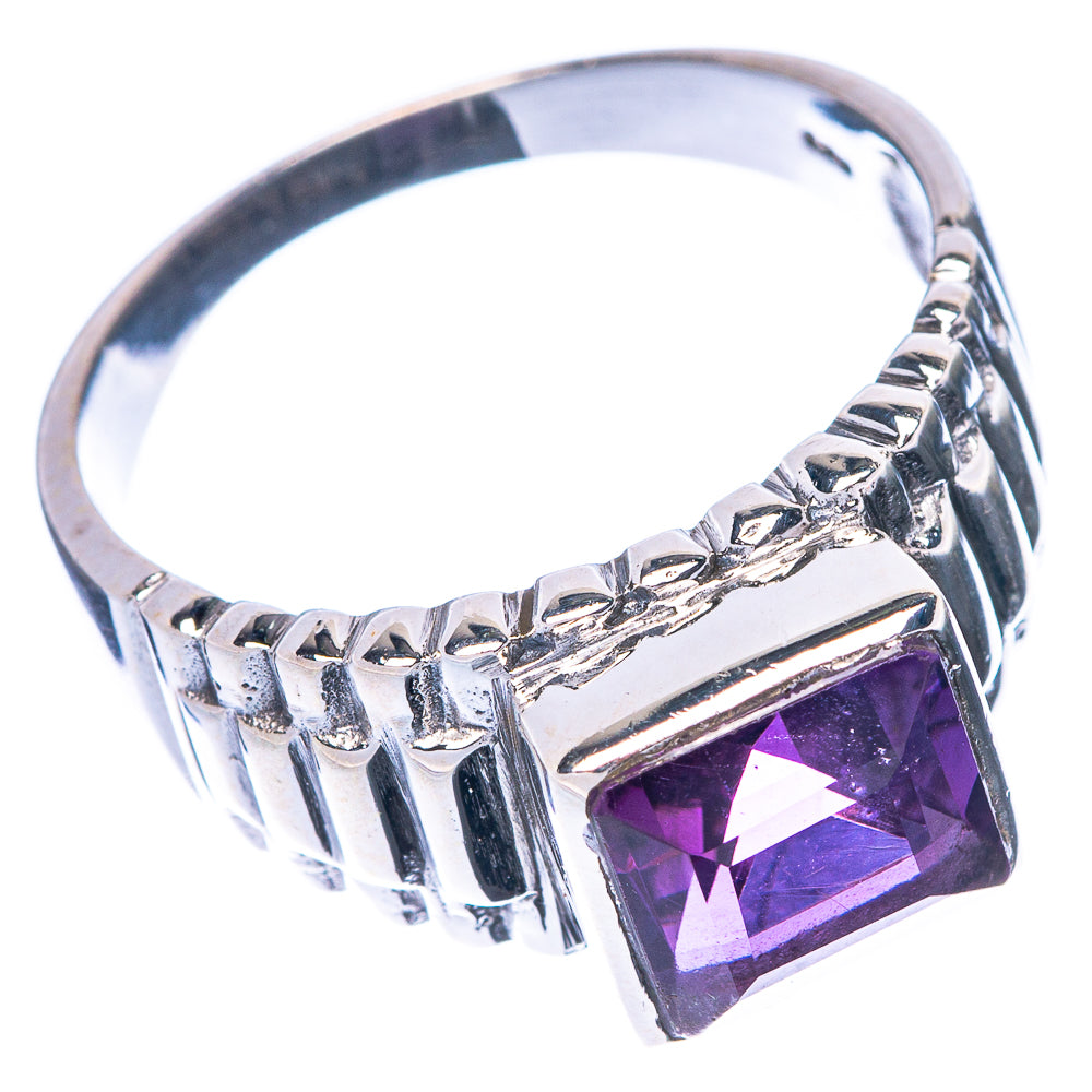 Faceted Amethyst Ring Size 8.75 (925 Sterling Silver) R1480