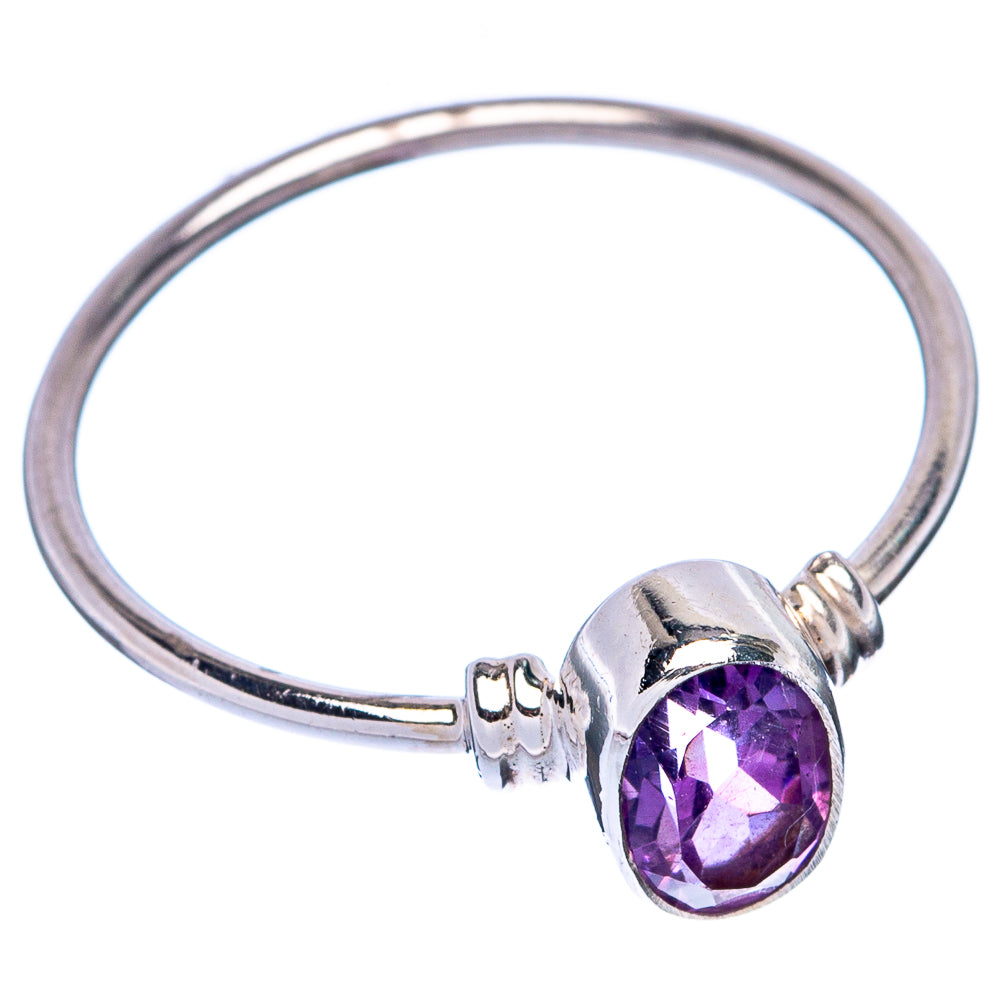 Faceted Amethyst Dainty Ring Size 8 (925 Sterling Silver) R145074