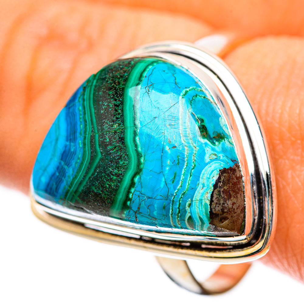 Malachite In Chrysocolla Ring Size 11.5 (925 Sterling Silver) RING139193